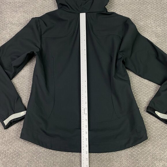 Mountain Hardwear Jacket Women's Large Black Hooded Fleece Lined - Picture 14 of 15